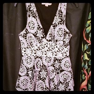 Champagne and Strawberry White Lace Embroidered